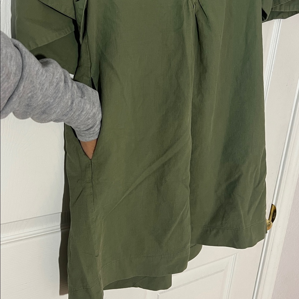 Pomander Place Olive Green Mini Dress Tunic Top, Sz‎ Small - Picture 7 of 9